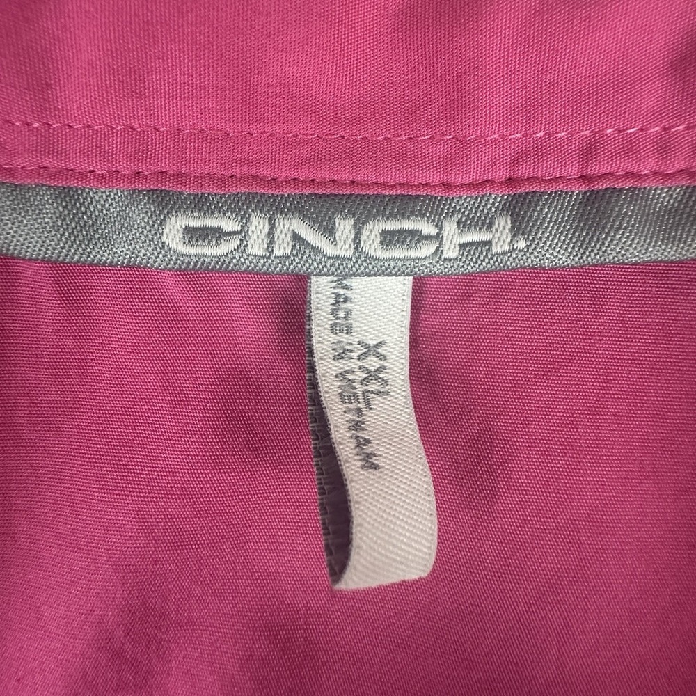 CINCH Womens XL Pink Button Down Western Shirt Long Sleeve Cotton Rodeo Cowgirl - Picture 3 of 7